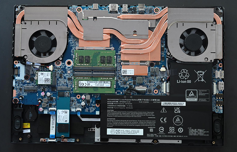Internal structure of laptop computer