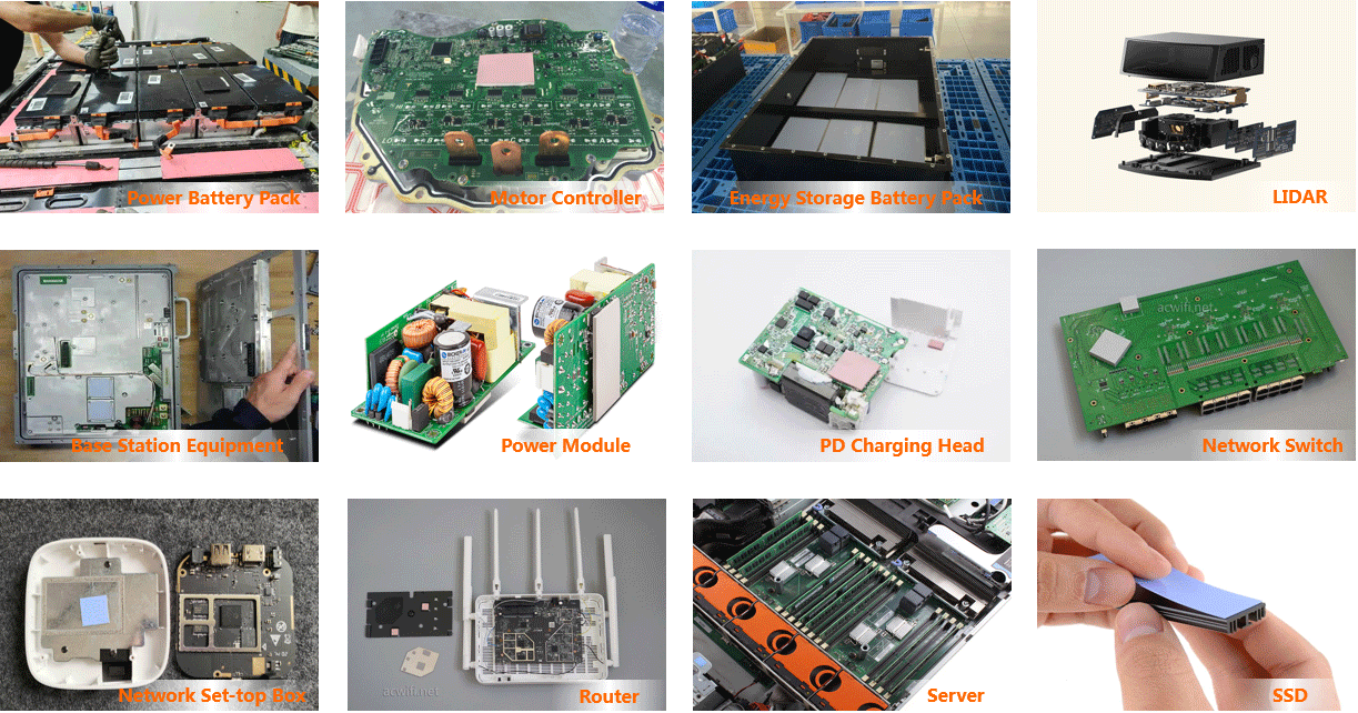 Silicone thermal pad applications